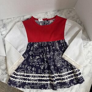 vintage sears girls shirt top size 6X Pennsylvania Dutch 1700 America